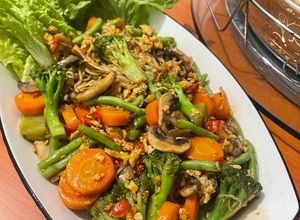 Foto resep Champignon Mushroom Brokoli siram Japanese Sauce with Italian Herbs Seasoning