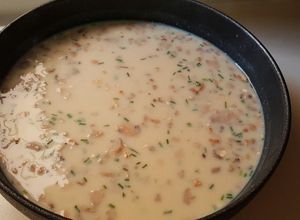 صورة لوصفة شوربه كريمه الفطر