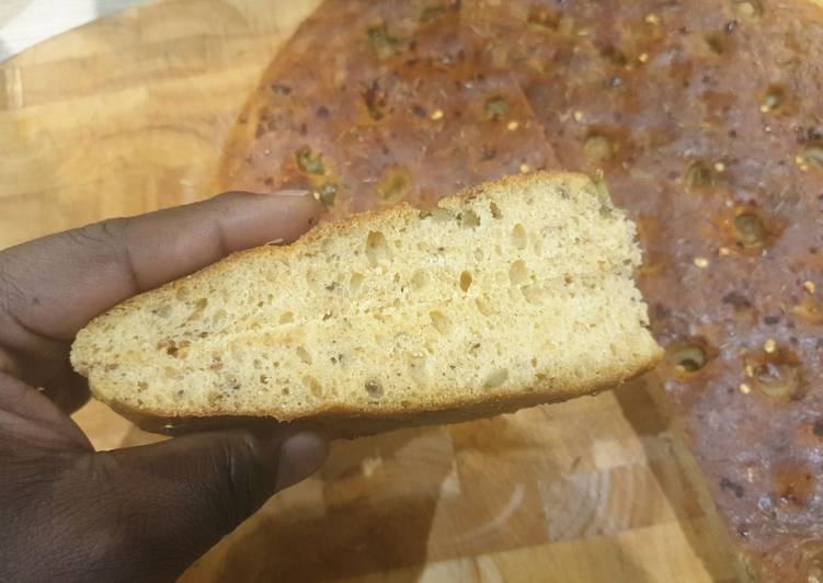 Steps to Make Speedy Sardine and olive foccacia