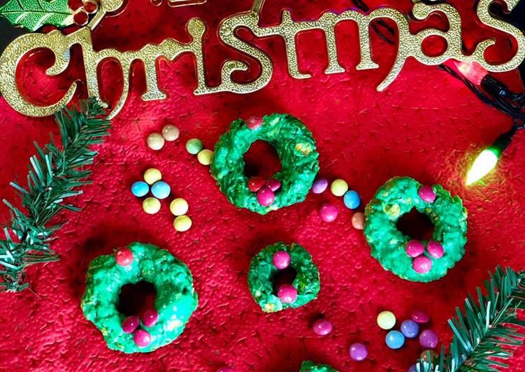 #Christmas - “ Cornflakes-Marshmallow wreath "