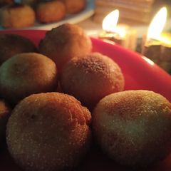 Semolina dumplings A picture of Semolina dumplings.