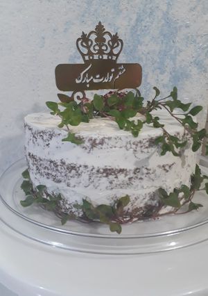عکسی از دستور ایده تزیین کیک تولد عریان
