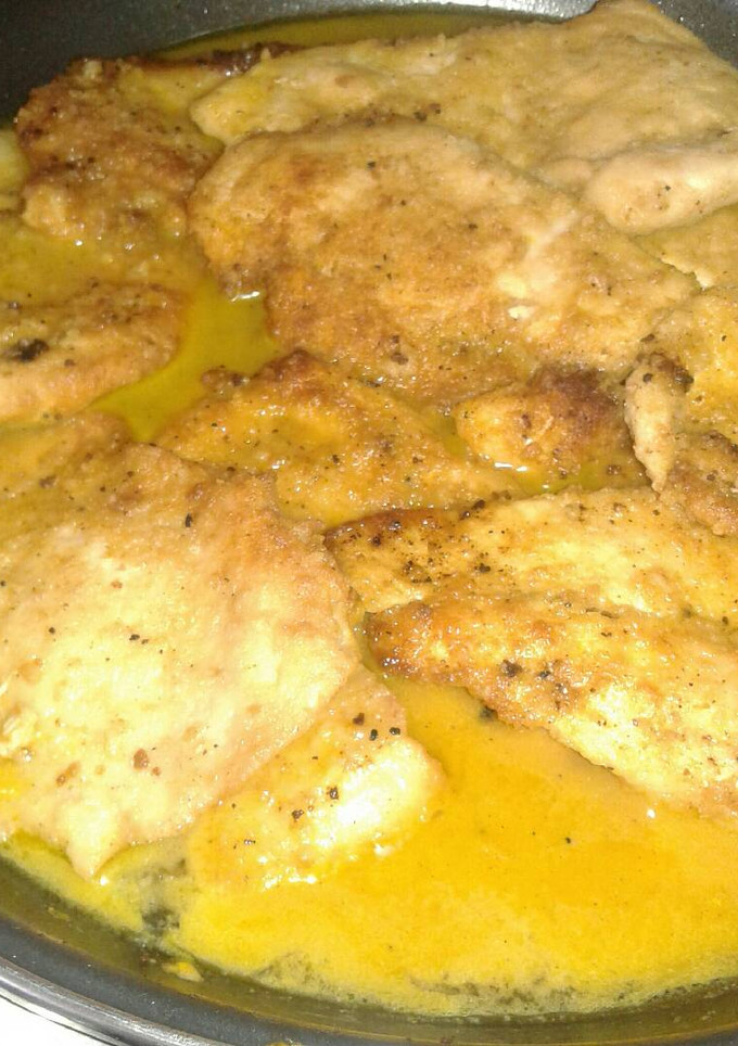 Una foto de Filetes de pollo con salsa de naranja