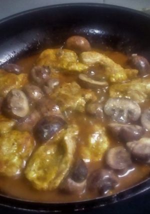 Una foto de Fajitas de Lomos con Champiñones