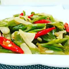 A picture of Tumis / Oseng Buncis.