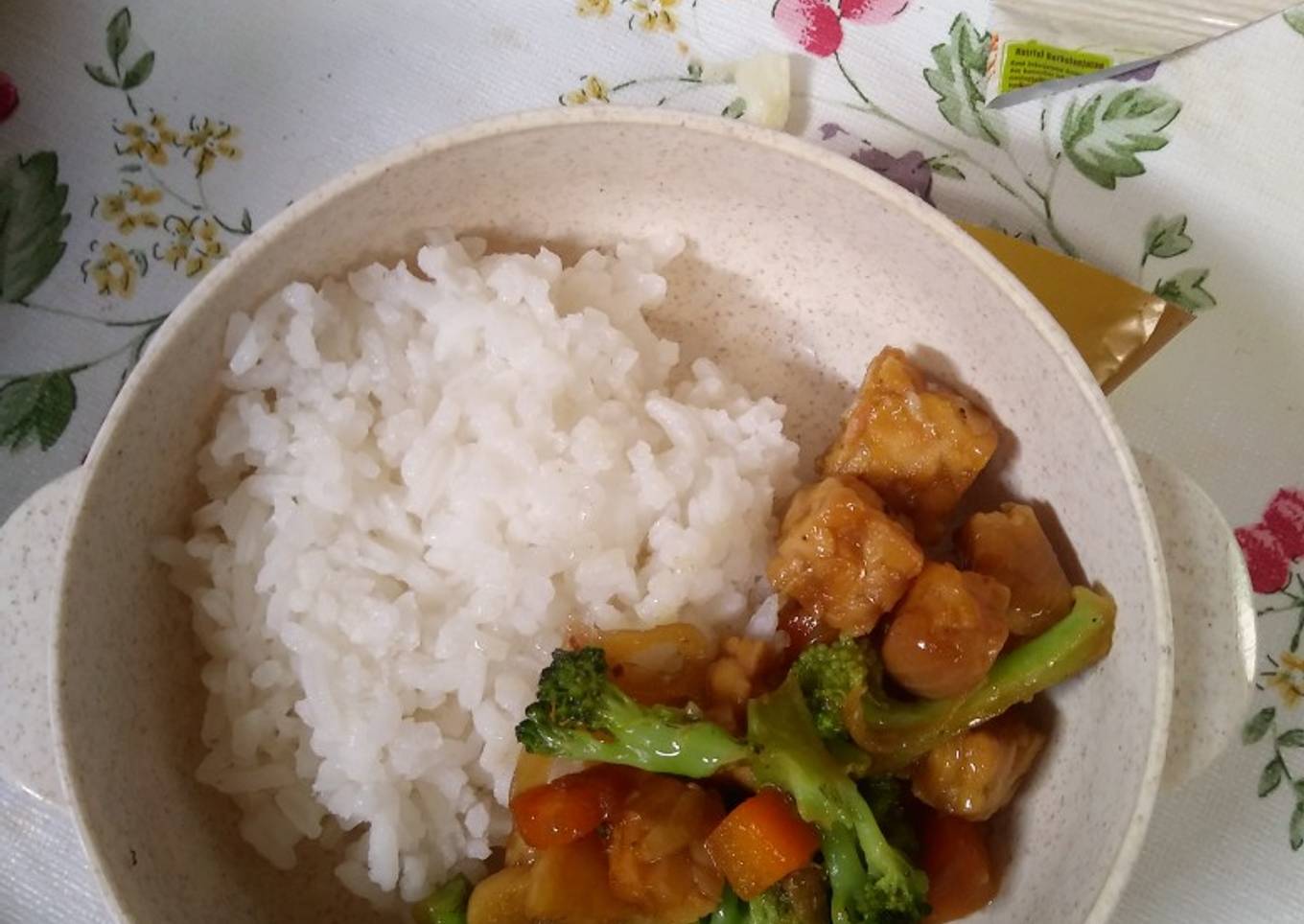 Tumis tempe Brokoli Mpasi 1+