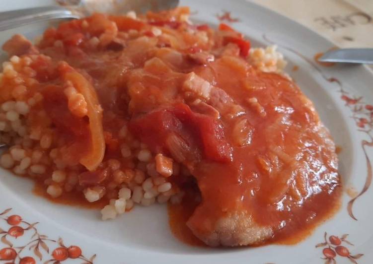 Lecsós szelet tarhonyával 😊🤤