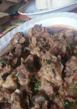 A picture of Fried Goat Meat.