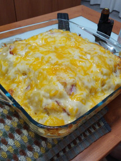 Foto principal de Pastel de patata bacon y queso 🥔🧀🥓
