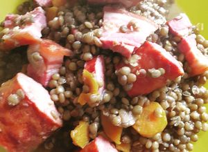 Une photo de Saucisses lentilles