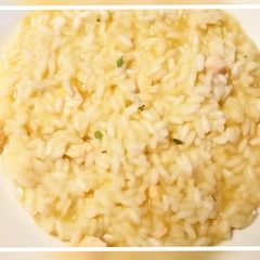 Risotto al salmone e timo A picture of Risotto al salmone e timo.
