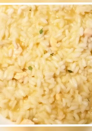 A picture of Risotto al salmone e timo.