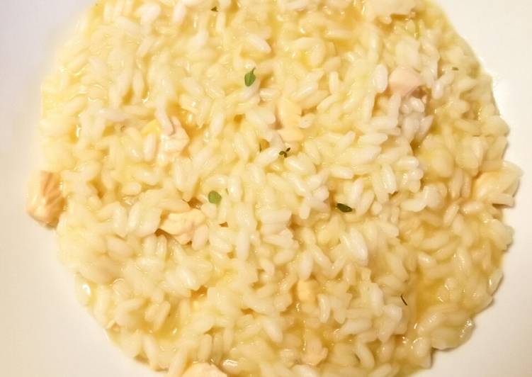 Recipe of Super Quick Homemade Risotto al salmone e timo