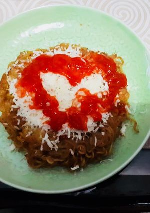 Foto resep Pizza mie dengan cinta