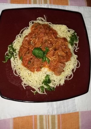 A picture of Supergetti bolognaise simple recipe.