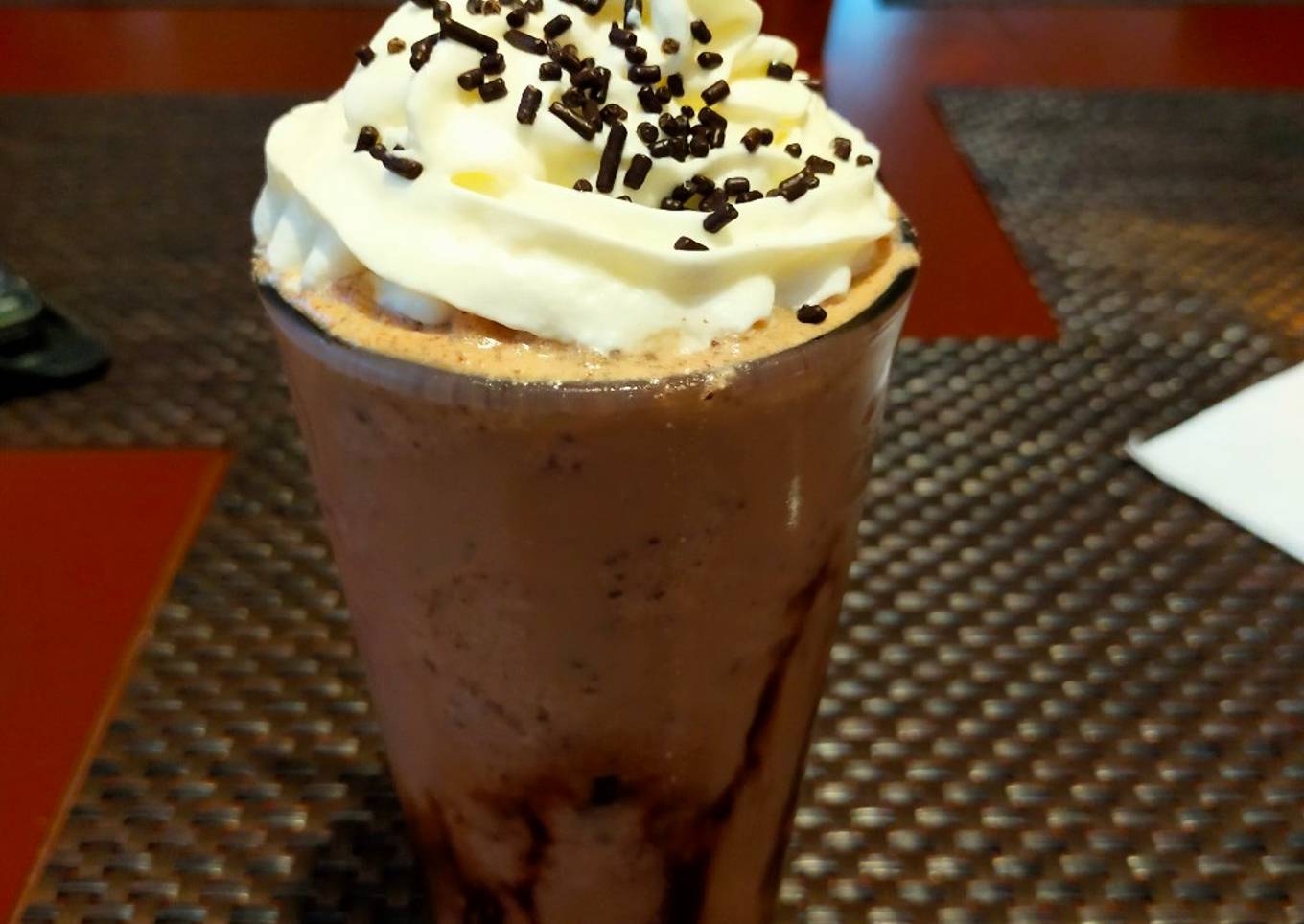 Frappé de galleta con chispas de chocolate... Riquísimo!