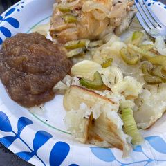 A picture of Oven fried potatoes ￼.