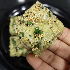 A picture of Protein Rich Sprouted Moong Dhokla Recipe.