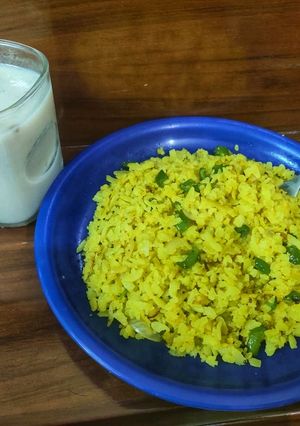 A picture of Onion Capsicum poha cookwithniti.