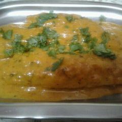 Soyabean malai chaap A picture of Soyabean malai chaap.