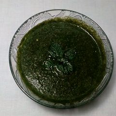 Mint sauce/ Green chutney A picture of Mint sauce/ Green chutney.