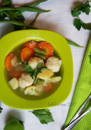 Foto resep Sup bakso ikan homemade (#postingrame2_sop)