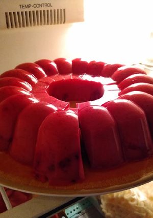 Foto resep Puding susu buah naga