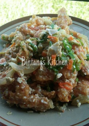 Foto resep Udang Telor Asin Pedas