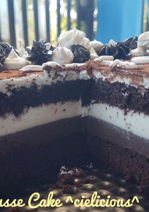 Foto resep Triple Mousse Chocolate Cake