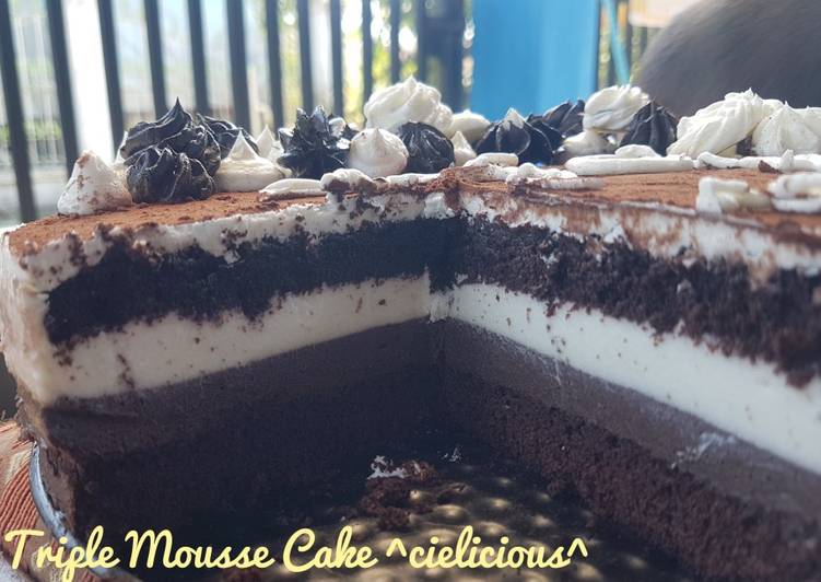Triple Mousse Chocolate Cake