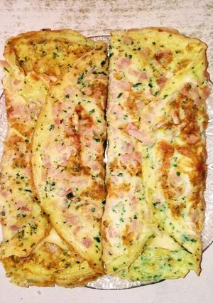 Una foto de Omelett de jamón y queso