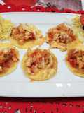 Crepes con langostinos al Brandy