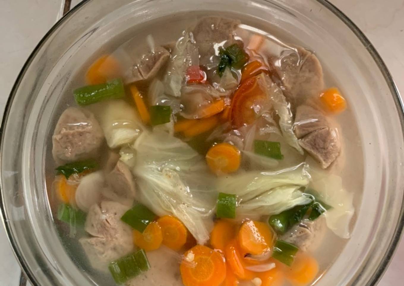 Sayur sop bakso