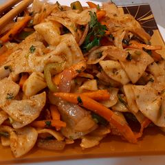 A picture of Homade suji macroni.