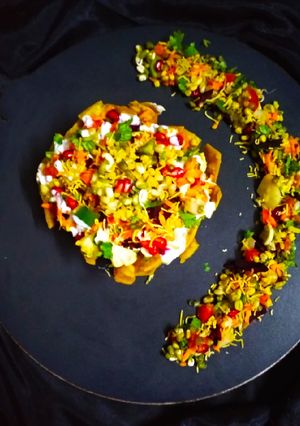 A picture of Sprouts Corn Tokri Chaat.