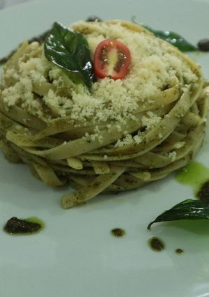 Foto resep Fettucinne pesto cheese
