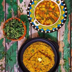 A picture of Methi Parathas.