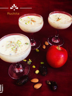 A picture of Dates And Apple Kheer.