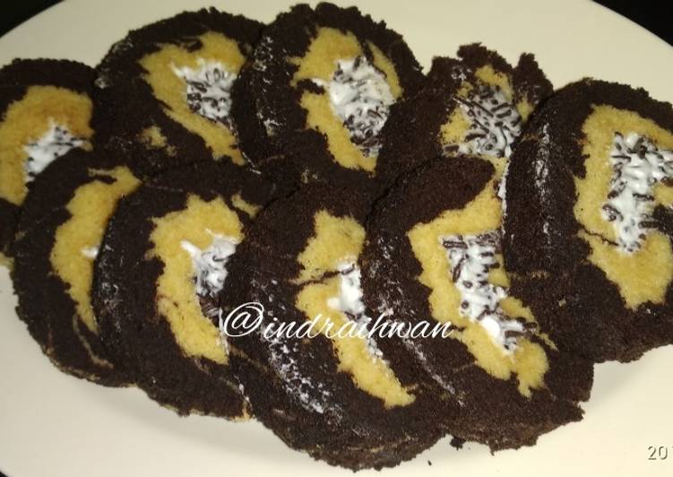 Bagaimana Menyiapkan Mocca Vanilla Steamed Cake (2 eggs) Anti Gagal