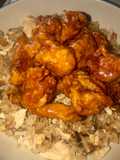 EASY orange chicken and fried rice