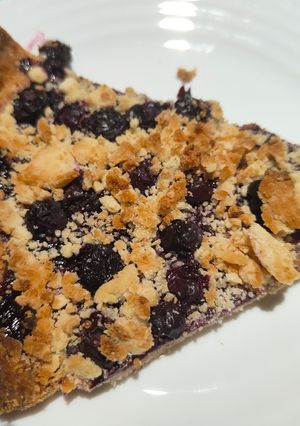 Une photo de Tarte aux myrtilles façon crumble