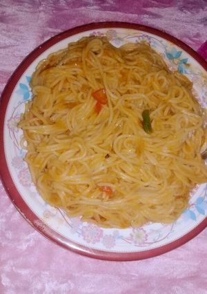 صورة لوصفة اسباجتي بخضار