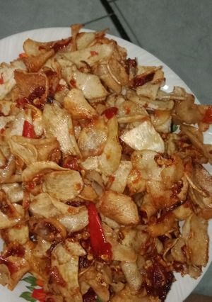 Foto resep Sriping talas pedas manis