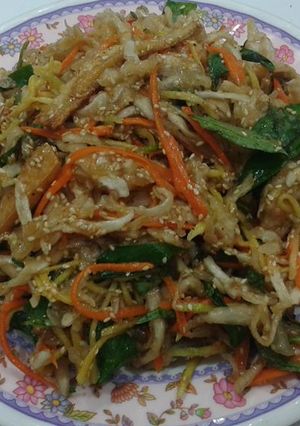 Hình của món Gỏi chay ngũ sắc.