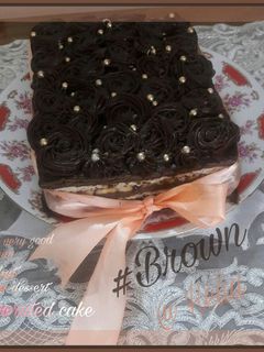 عکسی از دستور کیک یخچالی لاکچری 🍰