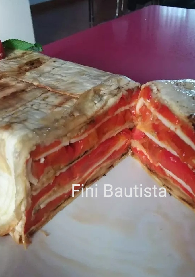 Una foto de Pastel de berenjena frío