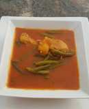 Mole de olla con pollo y ejotes