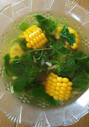 Foto resep Sayur bening bayam jagung manis