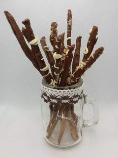 Una foto de Palitos crujientes de chocolate