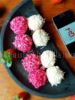 Foto resep Klepon Keju Merah Putih Isi Cokelat